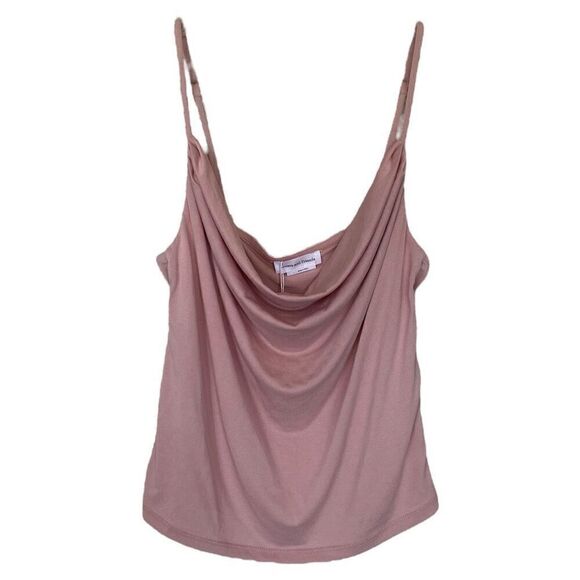 Lovers + Friends Bree Mink Pink Draped Front Slinky Tank Top NWT Size Small - Picture 3 of 7